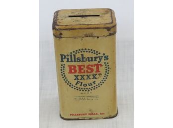 Vintage Pillsbury's Best Flour Advertising  Slotted Tin Bank