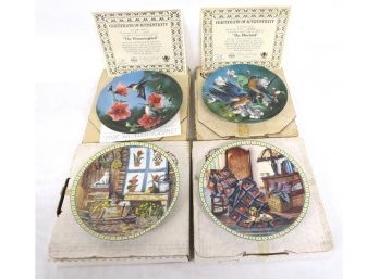 Four Collector Plates By Knowles Taylor & Knowles China W/boxes & COA Paperwork