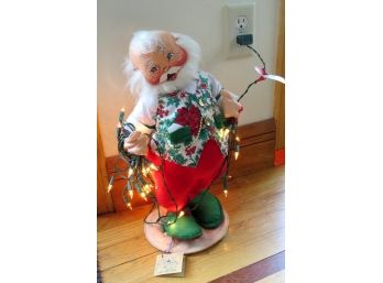 Vintage 1994 Annalee Santa Claus With Working Lights -  Original Tag And Label