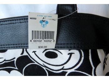 NWT Disney Store Mickey Mouse Cotton Canvas Tote Bag