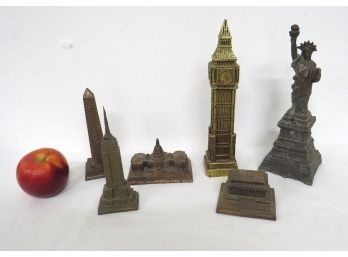 Lot Of Vintage Souvenir Buildings/statues - Statue Of Liberty, Empire State, Lincoln Memorial, Big Ben, Etc.
