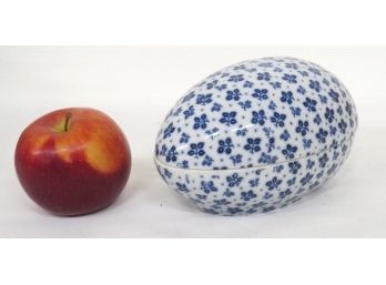 Estee Lauder Youth Dew Ceramic Speckled Porcelain Egg Trinket Box