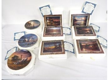 Mixed Lot Of Bradford Exchange Issued Collector Plates/Plaques By Terry Redlin The Hadley Collection