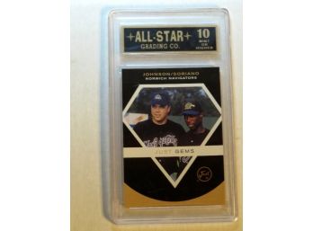 2000 Just Minors Baseball Card # Just Gems Johnson/Soriano  All Star Graded 10 Mint Or Higher