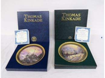 Two Limited Edition Thomas Kinkade Collector Plates In Boxes W/Cert Of Authenticity Bradford Exchange