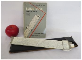 Frederick Post 1460 Versalog Model Professional Slide Rule In Leather Case W/Book On How To Use It!