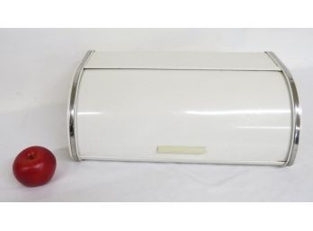 Mid-century Sleek White Countertop Breadbox - Remember The One Your Mom Had?