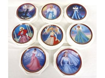 Lot Of 8 Danbury Mint Issued - High Fashion Barbie - Numbered Collector Plates W/Cert Of Authenticity