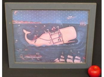 Maria Pfropper Folk Art Whaling Print Signed & Very Low Numbered, 36 Of 2500!