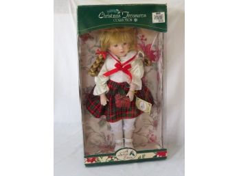 1992 Christmas Treasures Collection - A Special Edition- Porcelain Doll In Original Box