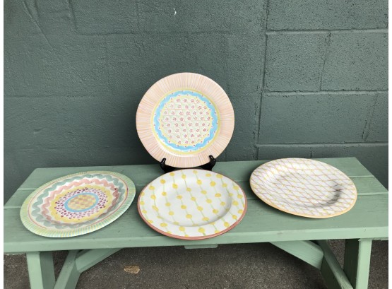 McKenzie Childs Dinner Plates ~Set Of Four