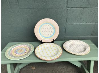 McKenzie Childs Dinner Plates ~Set Of Four