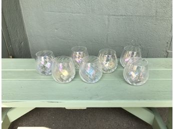 Opalescent Highball Glasses - Set Of Seven
