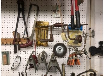 Assorted Tools Lot 2 -Clamps, Hand-saws, Ect. Of House, There Is Access To Basement From Outside*