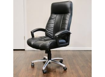 Executive Black Leather Desk Chair
