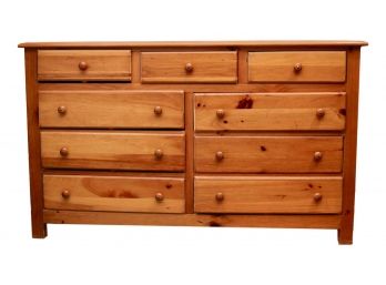Southern Furniture Knotty Pine Wood Rustic Nine Drawer Dresser