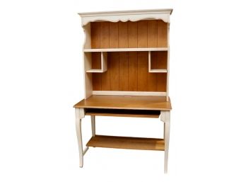 Ethan Allen Country French Collection Wheat Desk And Hutch