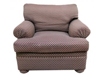 Ethan Allen Upholstered Club Chair With Ottoman