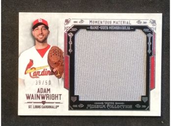 2015 Topps Museum Collection Adam Wainwright Jersey Relic Card 39/50