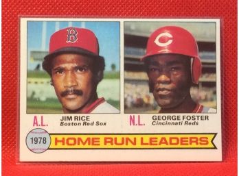 1979 Topps Home Run Leaders Jim Rice/george Foster