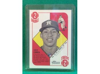 2015 Topps Heritage Carlos Correa Insert Game Card
