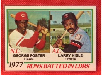 1978 Topps RBI Leaders George Foster/larry Hisle
