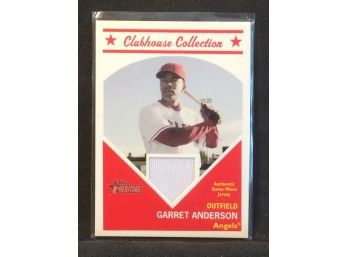 2008 Topps Heritage Garret Anderson Jersey Relic Card