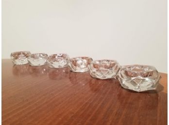 Glass Candle Holders, Set Of 6