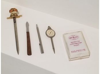 Japanese Letter Openers, MEYLAN Stop Watch & SELSI Nautical Compass