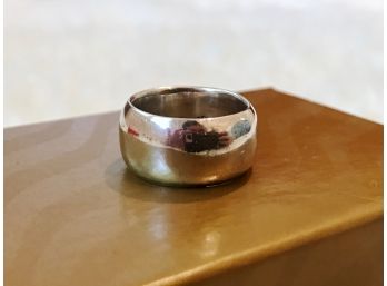 Wide Band Sterling Silver Ring