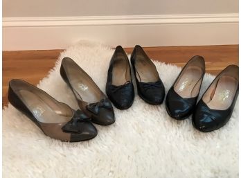 Trio Vintage Ferragamo Women's Dress Shoes, Size 9M