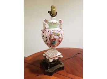 Vintage Signed Italian Capodimonte Lamp