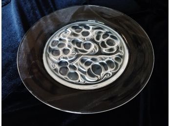 Lalique France Marienthal Crystal Plate, SIGNED