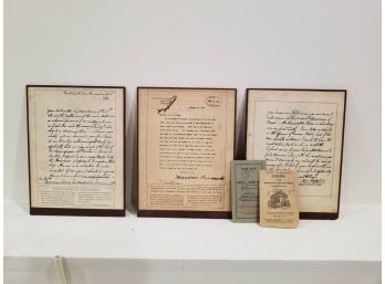 TWO REPRODUCTION CONGRESSIONAL DOCUMENTS - SIGNED BY THEODORE ROOSEVELT & LETTER FROM JOHN PAUL JONES TO GOVERNOR MORRIS
