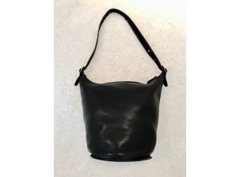 Leather Handbag In Style Of Coach Huge Duffel Sac XL Bucket Feed