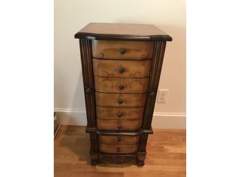 Tall Wooden Jewelry Chest