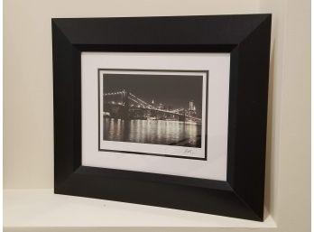 New York City Scene Framed Print, Signed