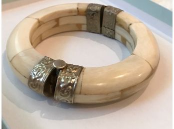 Vintage Bone Bangle Bracelet