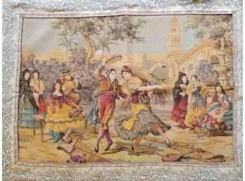 Spanish Dancers In Marketplace Tapestry