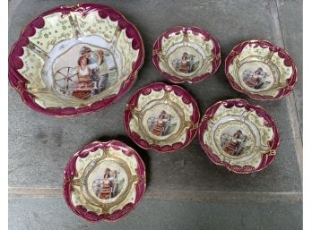 Antique St Kilian Germany ~ 6 Bowl Set ~