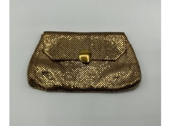 Vintage Whiting & Davis Gold Mesh Bag W/mirror