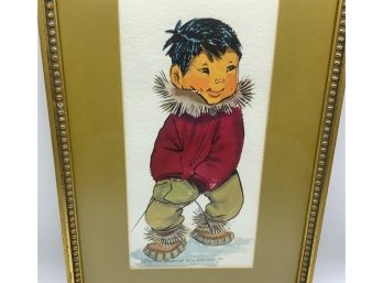 Vintage Joan Kickbush Watercolor ~ 1970 ~