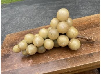 Heavy Vintage Alabaster Bunch Of Green Grapes