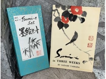 Sumi-e Set & Book By Sadami Yamada ~ Far Eastern Art ~