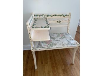 Beautiful Vintage Hand-painted Telephone Table