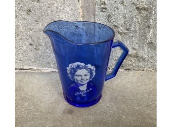 Vintage Shirley Temple Creamer ~ Cobalt Blue ~