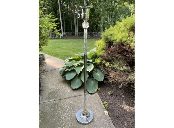 Beautiful Twisted Glass And Chrome Floor Lamp