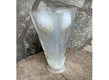 Gorgeous Opalescent Vase ~ Made In France ~  Embossed Design