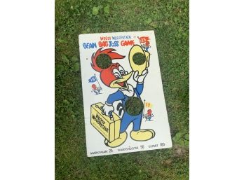 Vintage Woody Woodpecker Cornhole Bean Bag Toss Game 1969