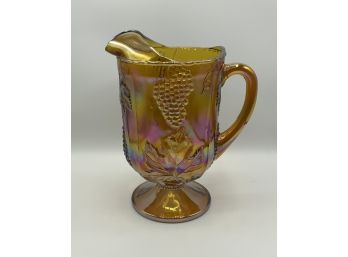 Amber Indiana Glass Harvest Water Pitcher